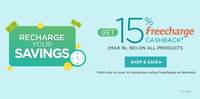 Flat 15% Cashback of up to Rs. 50 on 1stever Freecharge Payment on Netmeds & 1mg 