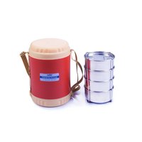 Cello Thermostar Insulated 4 Container Lunch Carrier, Red