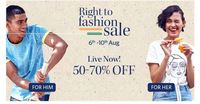 Myntra Right to Fashion Sale  - Get 50-70% OFF + 10% Instant Discount on ICICI Cards