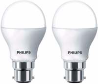 Prebook : Philips 8.5 W Round B22 LED Bulb  (White, Pack of 2) @ 98
