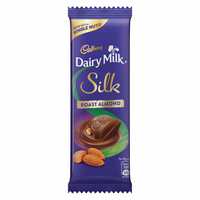 Cadbury Dairy Milk Silk Roast Almond with whole nuts Chocolate Bar, 58g - Pack of 8

