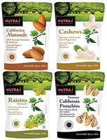 Nutraj Daily Needs Dry Fruits Combo Pack 1 Kg (Almonds 250g, Cashews 250gm, Pistachios 250g, Raisins 250g)