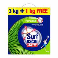 Surf Excel Matic Top Load Detergent Powder, 3 Kg + 1 kg Free

