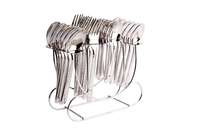 Shapes Feast 24 pcs Cutlery Set (6 pcs Dinner Spoon, 6 pcs Dinner Fork, 6pcs Tea Spoon, 6 pcs Baby Spoon & 1pcs Stand)