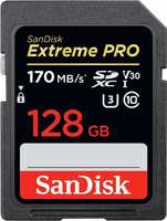 SanDisk 128GB Extreme Pro SDXC UHS-I Card - C10, U3, V30, 4K UHD, SD Card - SDSDXXY-128G-GN4IN