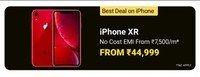 Apple iphone XR At Rs.45000 With HDFC Card
