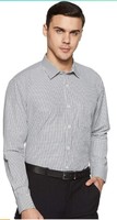 Amazon Brand - Symbol Men's Checkered Regular Fit Full Sleeve Formal Shirt [size-39]