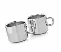 Stainless Steel Double Wall Cups (Pack Of 2) @162