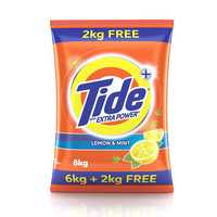 Tide Plus Extra Power Detergent Washing Powder - 6 kg (Lemon and Mint) with Free Detergent Powder - 2 kg

