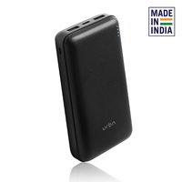77% Off - URBN 20000mAh Li-Polymer Ultra Compact Type-C Power Bank with 2.1Amp 5V Fast Charge, Type C & Micro Input (Black)