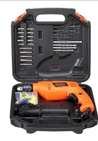 Steal deal BLACK+DECKER HD555KA50 550W 13mm Variable Speed Reversible Impact Drill Kit with 50 Accessories Kitbox for Home and Professional use