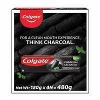 Pack of 4 Colgate Charcoal Clean Toothpaste, 120g each