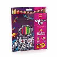 Prime deal - Cello ColourUp Color Pencil Set -Break resistant body for writing, drawing and colouring, Works smoothly even on rough paper - Pack of 24