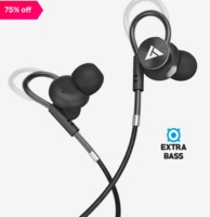 Boult Audio Bassbuds Loop Wired Earphones With Mic (Black)
