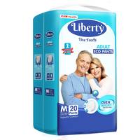 Liberty Eco Adult Diaper Pants Unisex, Medium 20 Pcs, Waist Size (61-115 cm | 24-45 Inches) 