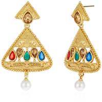 Zaveri Pearls Drop Earrings for Women (Golden)(ZPFK7065)