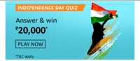 Amazon independence day Quiz And Win 20000