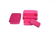 Signoraware Small Compact Lunch Box Set, 750ml, Set of 2, Pink at Rs.176