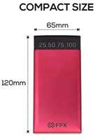 FoxProx FX-12000-26 12000mAH Lithium Polymer Power Bank (Pink) 