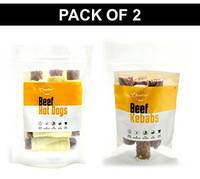 Chewers Beef Hotdogs Stick Dog Treat, Dog Chew Sticks, 6 Pieces with Beef Kebab Stick Dog Treat, 6 Pieces Rs.96 @ Amazon