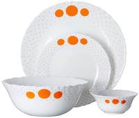 Cello Imperial Dinner Set, 13-Pieces, White/Amazon Creeper