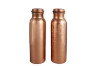 71% Off : Handmade 100% Pure Copper Water Bottle  1L with Lid for Storage Water Leak Proof @1115

