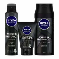 40% Off : Nivea Deep Impact Deodorant, 150ml and Face Wash, 100ml with Shampoo, 250ml at 358

