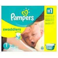 Pampers Swaddlers Newborn Diapers Size 1 (148 count)