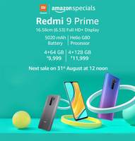 Redmi 9 prime Starting from Rs.9999 Live 12 Noon
