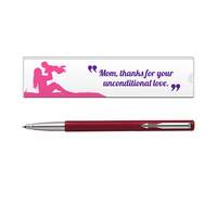 Parker Vector Standard Chrome Trim Roller Ball (Red) with Mom Quote 4 [Apply Coupon Rs.181 OFF]