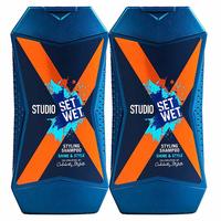 Set Wet Studio X Styling Shampoo For Men – Shine & Style 180 ml (Pack of 2)