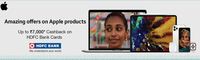 Get Up to Rs.7000 Cashback On Apple Products Using HDFC Bank Cards