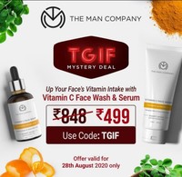 The Man Company Mystery Deal Vitamin C Face wash and Serum Combo Pack