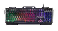 Cosmic Byte CB-GK-05 Titan Wired Gaming Keyboard with Aluminum Body, Rainbow Backlit Keycaps, Braided Cable (Black)