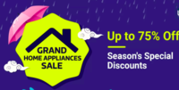 Flipkart 10% Instant Discount with Kotak Bank Debit and Credit Cards on purchase of TVs, Washing Machines, Refrigerators, Microwaves, Air Conditioners, Furniture, Home and Kitchen Appliances. 