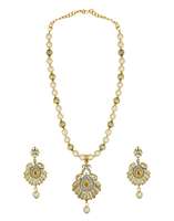 Zaveri Pearls Ethnic Motti Mala Necklace Set for Women - ZPFK6103

