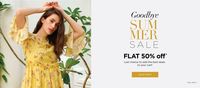 And India Goodbye Summer Sale Flat 50% Off On Clothing