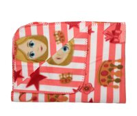 LuvLap Polar Fleece Baby Blanket, 70cm x 100cm, Pink Princess 