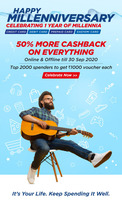12.5% Discount Using HDFC Millenia Cards on Amazon and Flipkart | Millenia Anniversary Offer