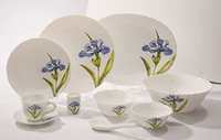 LaOpala Royal Iris Dinner Set, 21-Pieces