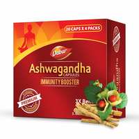 DABUR Ashwagandha Capsules- Immunity Booster - 20 Capsules (Pack of 4)