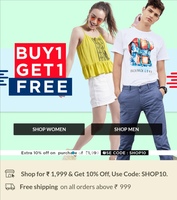 Lifestyle :Buy 1 Get 1 Free On Men's, Women's & Kids Clothings + Extra 10% Off