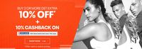 Reebok : Buy 2 Or More Get 10% Extra Off + Additional 10% Cashback Using HDFC Cards