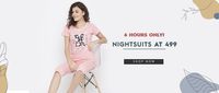 Clovia 6 Hours Only Sale - Nightsuits At Rs.499 + 3% Extra Off via Coupon