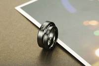 Yellow Chimes His or Hers Matching Set Titanium Stainless Steel Couple Bracelet Rings (2 Pcs)