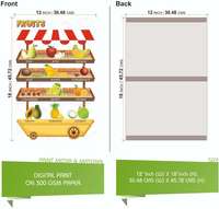 Birds , Animals , Vegetables , Fruits , Flowers , Shapes Educational posters Set of 6 Paper