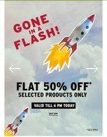 TheBodyShop: Gone in a Flash Sale(Till 6PM): Flat 50% OFF on Selected Products