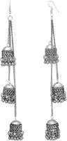 Cardinal Designer Oxidised Silver Hook Earrings for Women