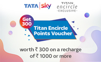 Recharge with Rs. 1000 & get 300 Titan Encircle Point vouchers worth Rs. 300