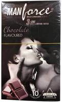 18+ Deal Manforce Chocolate Flaoured (Pack of 10) Condom  (Set of 10, 1S)